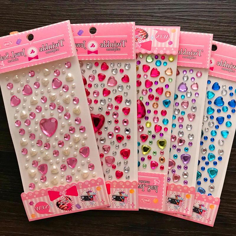 Educational Shiny Princess Gem Stickers for Girls - Crystal Diamonds Cartoon Dress-up Rewards