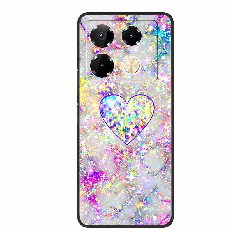 For Infinix Note 40 Pro 5G Case TPU Soft Silicone Cover Phone Cases for Infinix Note 40 40pro 4G Flowers Lovely Coque Fundas