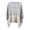 Women Autumn Winter Loose Knitwear Sweater O Neck Bat Sleeve Stripe Cardigan Cross Border Cloak