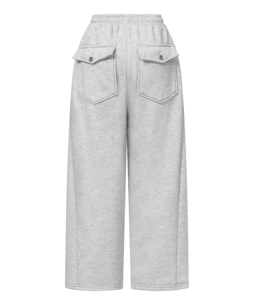 Mucent Seria Side Pintuck Back Pocket Wide Sweatpants (2 Colors)