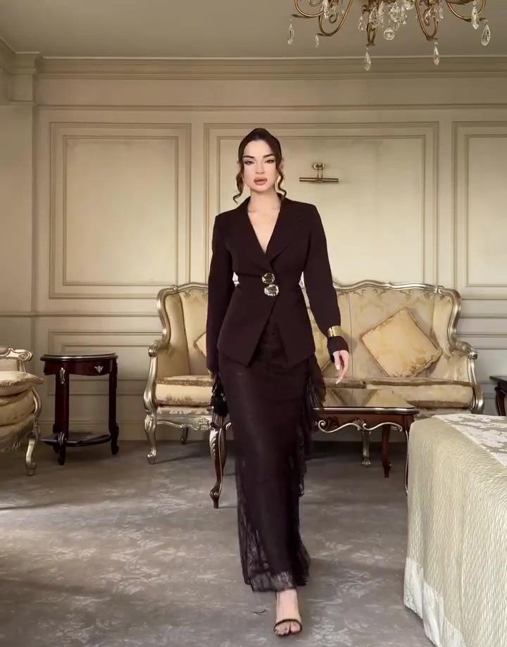 Elegant Soft Feminine 2025 Autumn Long Sleeve Dress