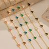 Colorful Enamel Heart Charm Bracelet Set – Gold Plated Adjustable Chain Bracelets, Fashion Cute Love Jewelry for Women Daily Party Wear