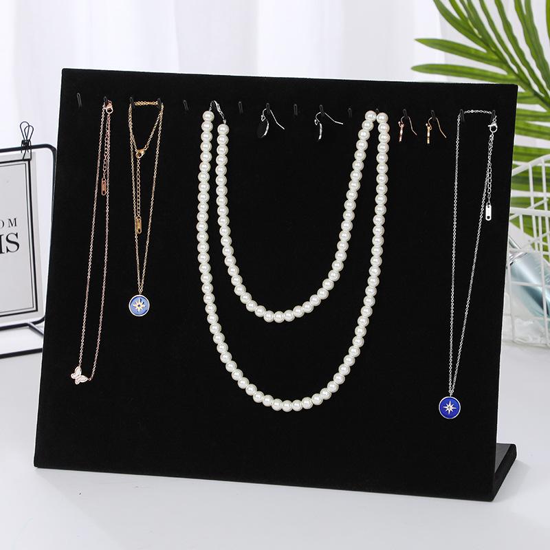 Jewelry Display Stand for Necklace Pendant Velvet Jewelry Organizer Holder for Bracelet Chains Stud Earring Display Rack