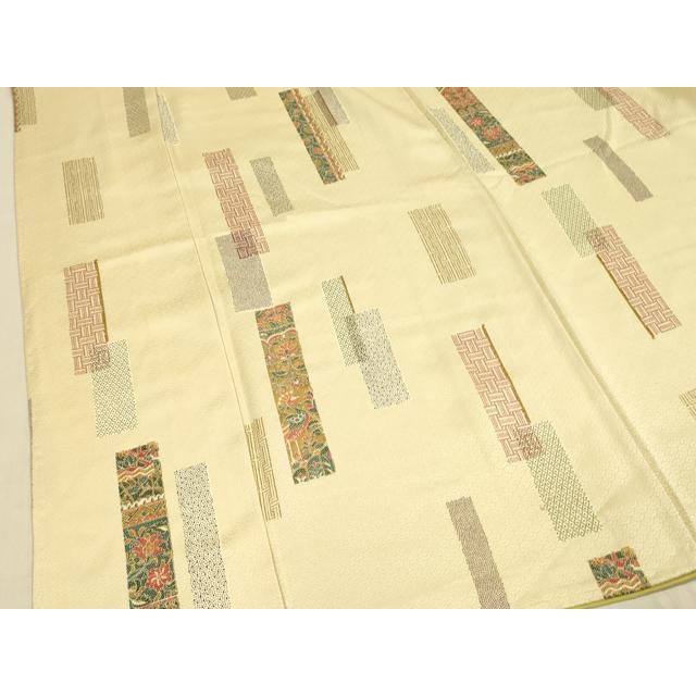 Heiwaya Kimono High-quality small pattern, strips of flowers and birds pattern, pure silk, masterpiece DABB7173op