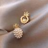 Trendy Fruit Pearl Earring For Women Exquisite Geometric Pineapple Imitation Pearls Stud Earrings Fashion Jewelry Gift Brincos