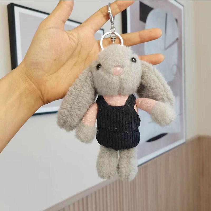 Adorable Cartoon Rabbit Keychain Plush Toy With Big Ears Perfect For Gifts And Collectibles