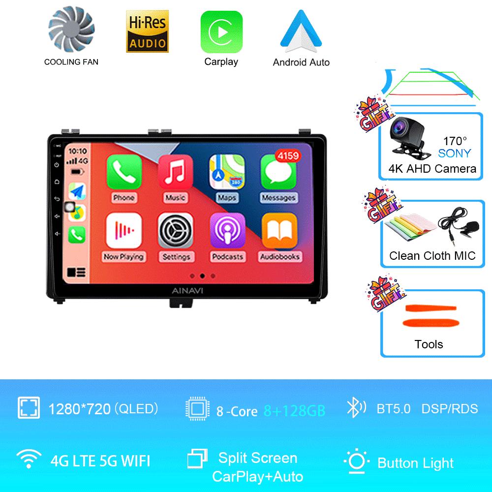 9" Android 14 Car Radio For Toyota Prius V Plus Alpha 2012 2013 2014 2015 Stereo Player GPS Navigation Carplay Auto LHD RHD DVD