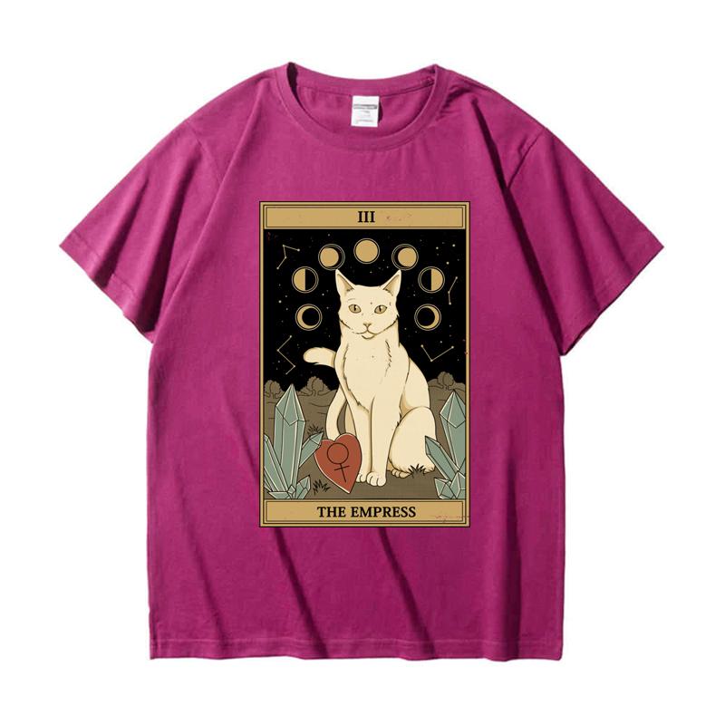 

220GSM Тяжелая футболка из 100% хлопка Футболка с принтом «Императрица» Мужская повседневная мужская футболка с круглым вырезом