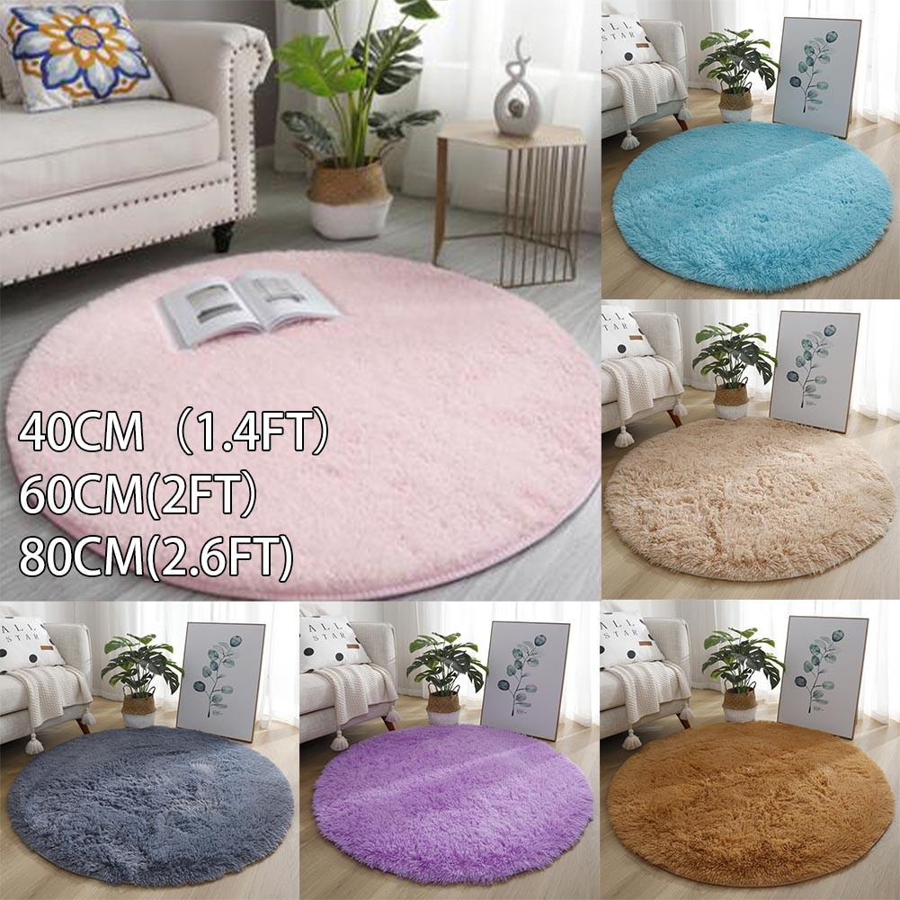 Circle Round Soft Carpet Kids Living Room Bedroom Floor Rug Mat Shaggy Area Rugs