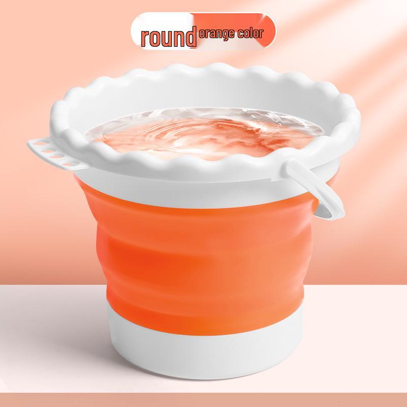 Foldable Silicone Water Bucket for Art Students - Perfect for Watercolor, Chinese Painting, and Calligraphy Brush Cleaning