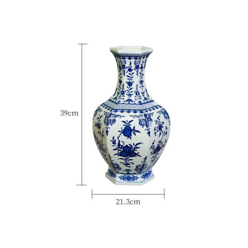 Jingdezhen Ceramic Vase - Decorative Flower Ornament for Living Room and Entrance