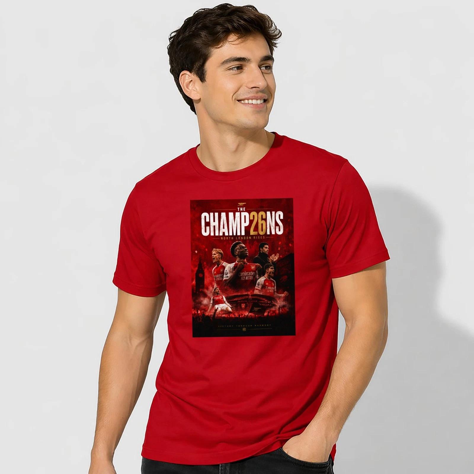 North London Rises Football Champions Shirt, Arsenal tshirt Saka tee, Gunner Cha 2XL