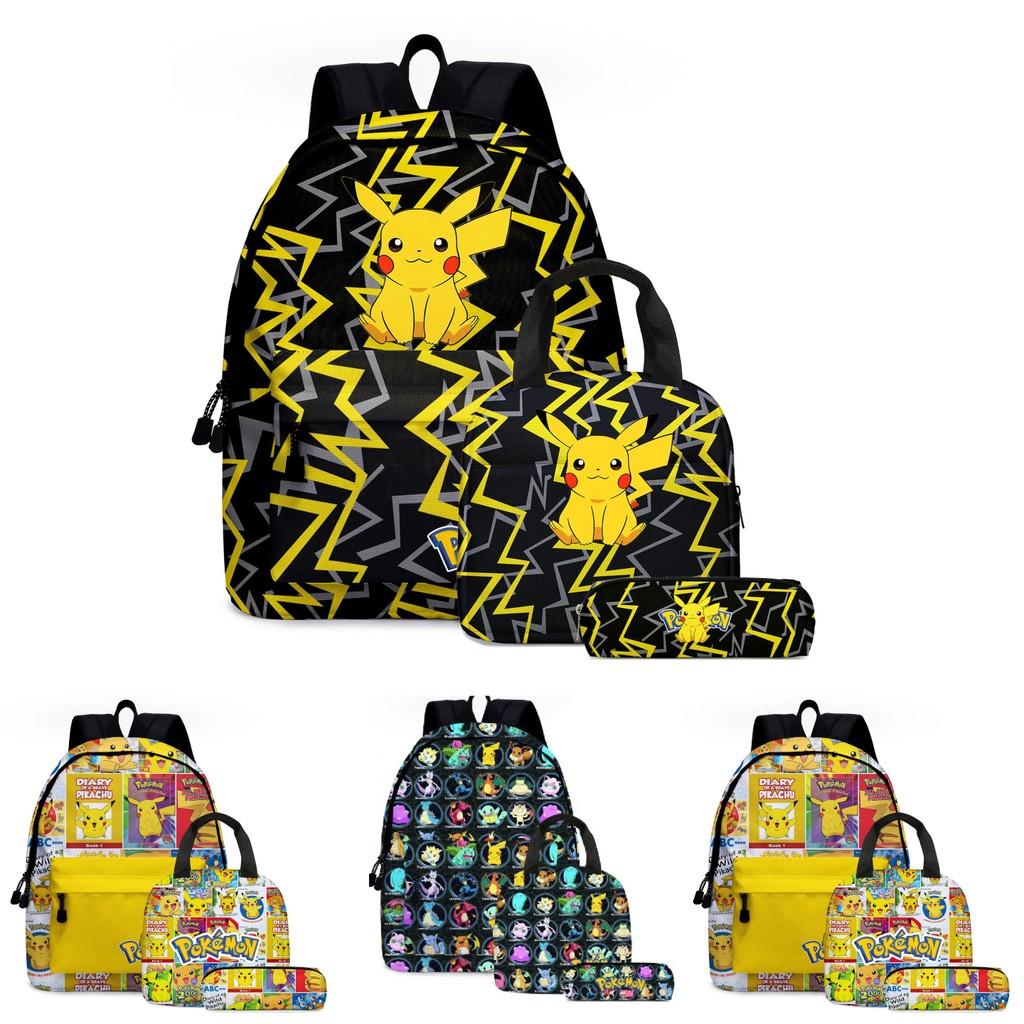 Fashionable 2024 New Print Backpack Pencil Case Lunch Bag Set For School Kids