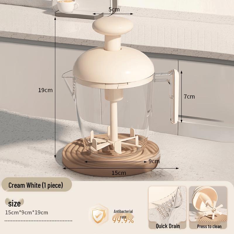 Manual Press Egg Beater Cup