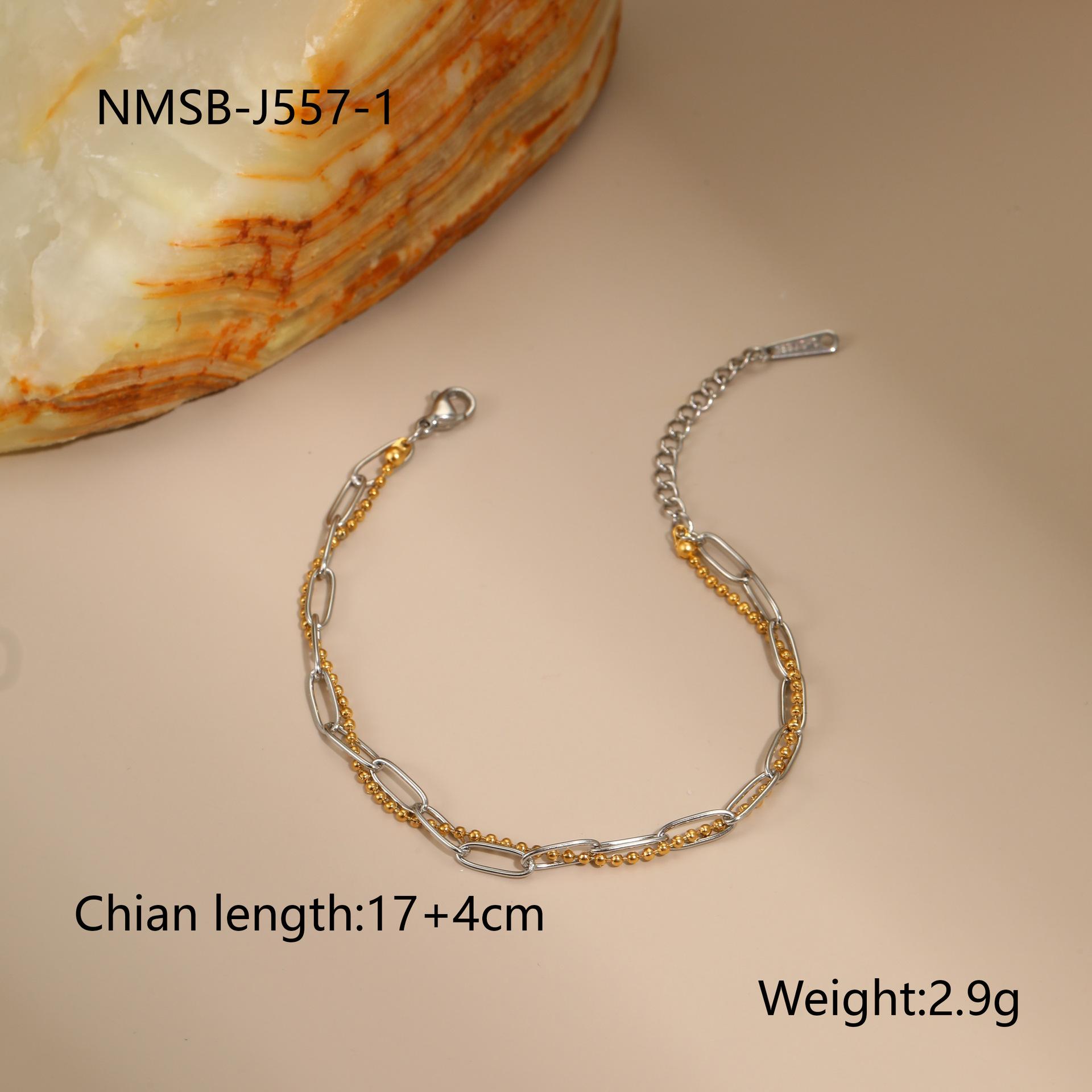 GEMCHIC Women s Fashion Colorblock Chain Jewelry Set - 18K Gold Plated Stainless Steel Necklace Bracelet & Earrings 18K