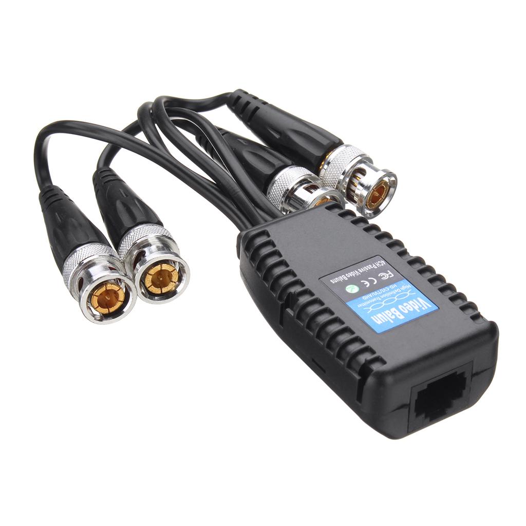 2Piece Metal Video Balun Transmitter Video Balun Connectors Black 2Piece Metal Video Balun Transmitter Video Balun Connectors Black