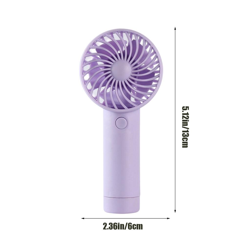 Karymi Portable USB Rechargeable Handheld Fan, 3 Speeds, 400mAh, Quiet, for Travel/Office/Outdoor – Compatible with USB Chargers
