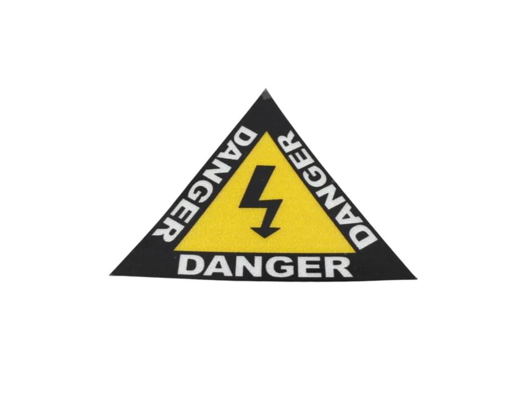 F NODE Motorcycle Car Reflective Sticker Warning Sticker DANGER Lightning Mark Waterproof Reflector Yellow Triangle Decal Car Sticker