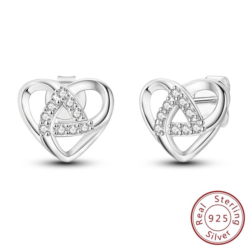 Earrings 925 Silver Shining Snowflake Mini Butterfly Ear Studs For Women Fine Birthday Party Jewelry Gifts