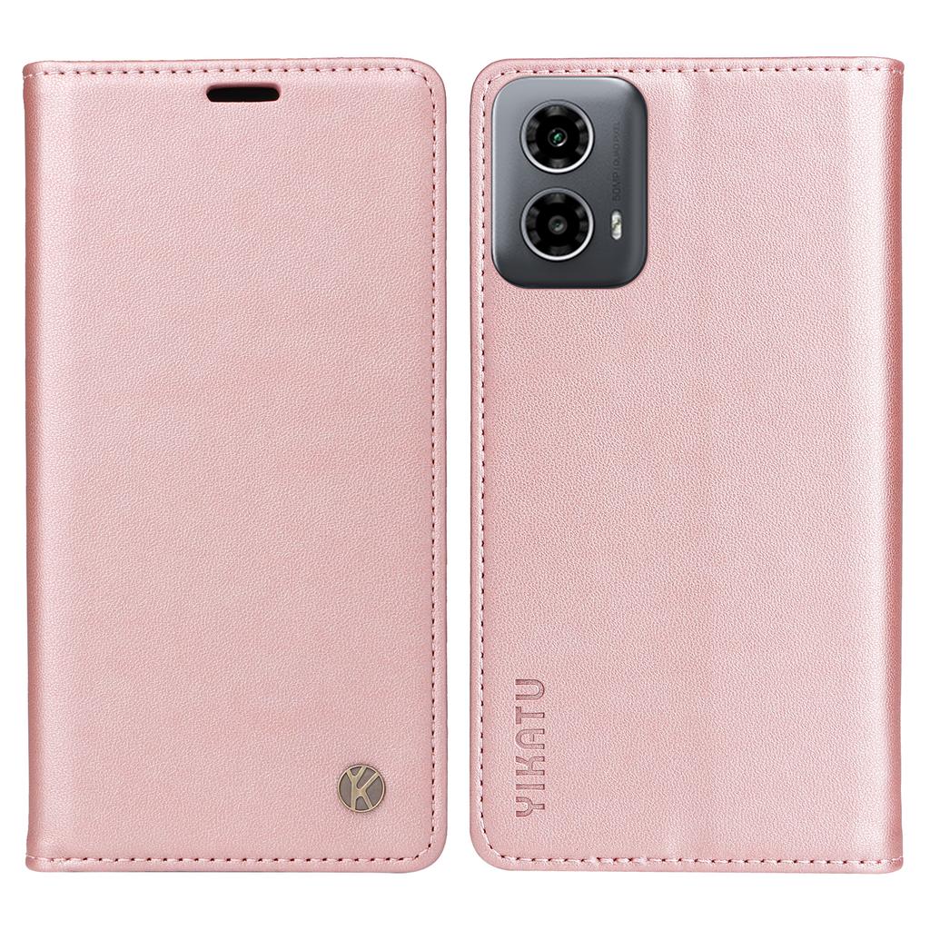YIKATU YK-001 For Motorola Moto G45 5G/G34 5G Case Magnetic Closure Full Protection Leather Phone Cover