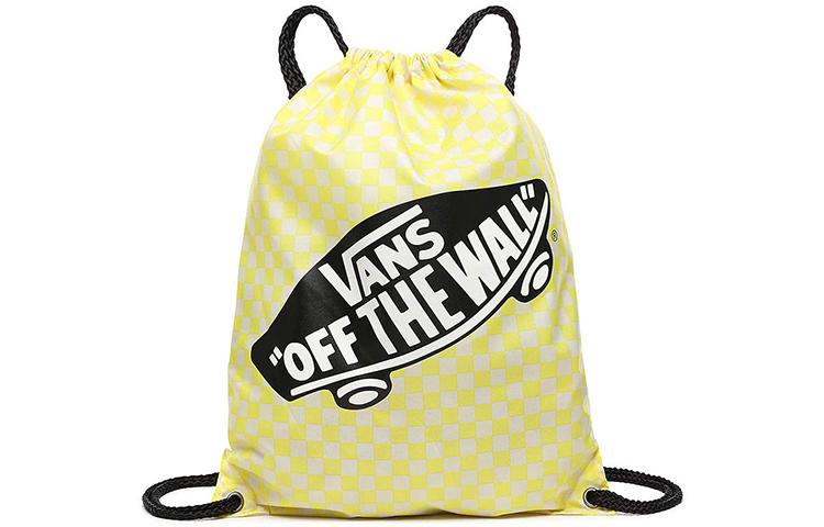 Vans Сумка-рюкзак на завязках Полиэстер Клетка Обычный Унисекс Светло-желтый VN000SUFVD71