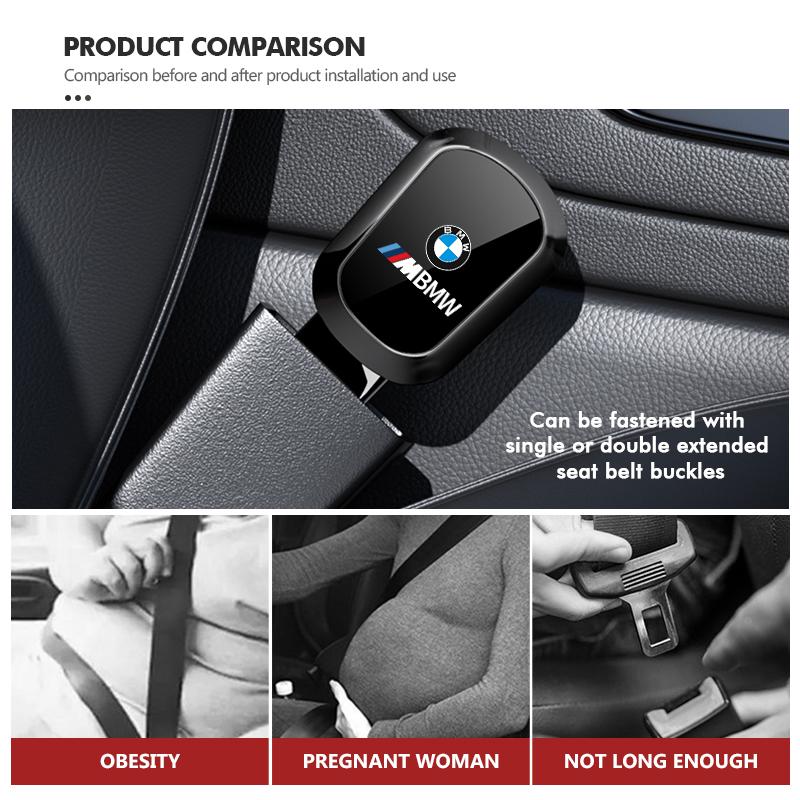 Car Seat Belt Clip Extender Safety Lock Buckle Plug Accessories For BMW M F10 F20 F30 F40 F15 F25 F26 F31 F49 E62 E83 E84 WT5