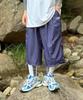 PEACEOFMIND Nylon Double-Pleat Bermuda Pants (Navy)