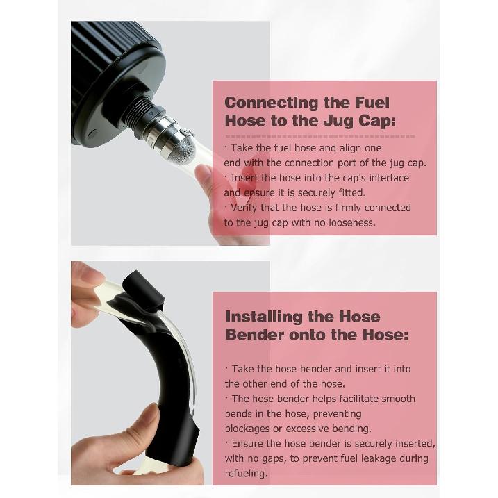 5 Pack Hose Bender for Racing Fuel Tanks, Durable ABS Plastic Hose Bender Compatible with VP Racing, LC2 and Other Fuel Containers, Fits Hoses Less