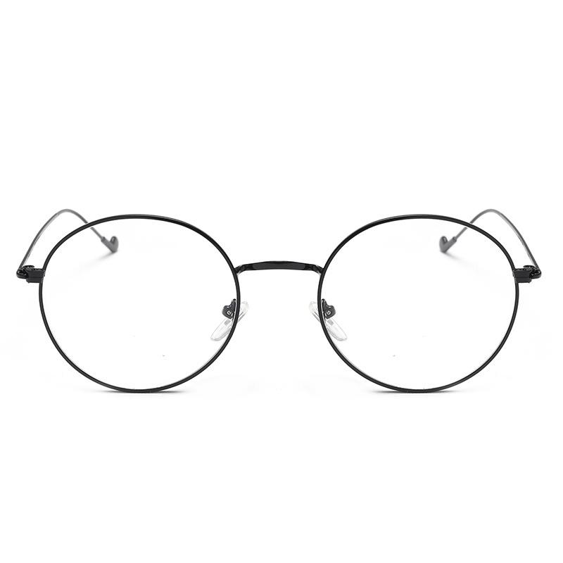 Glasses Women'S Japanese Literary And Artistic Round Frame Plain Glasses Frame Harajuku Retro Glasses Men'S Gold Silk Can Be Matched With Myopia