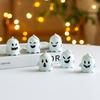 6PCS Luminous Ghost Pendant Halloween Ghost Light Gifts Kawaii Luminous Ghost Keychain  Bag Charms