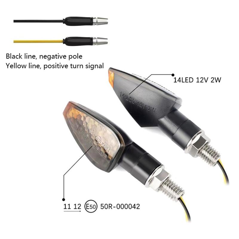 2Pcs Universal Led Motorcycle Turn Signal Light 12V Waterproof Amber Flasher Indicator Blinker Rear Lights Lamp Accessories