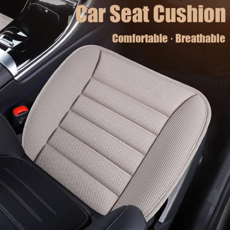 New Linen Car Seat Cover Breathable Durable Car Seat Cushion Comfortable Soft Non-Slip Car Cushion Pad Summer All Season