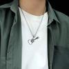 Collier pendentif guitare squelette rétro style hip hop couleur cuivre vintage décapsuleur colliers chaîne en acier inoxydable pour hommes
