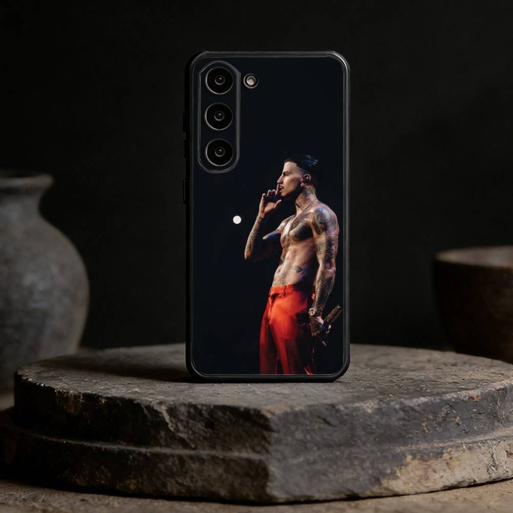 

Singer R-Rauw Alejandro Phone Case For Samsung Galaxy A91,80,73,72 ,71,53,52,32 ,31,22,21s,20,Soft Black Case Samsung a22 4g