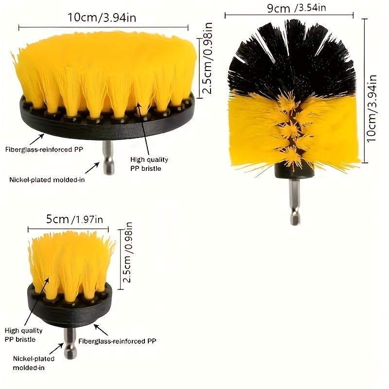 Powerful Drill Brush Attachment Set for Deep Cleaning- Suitable for Concrete, Tiles, and Car Interiors