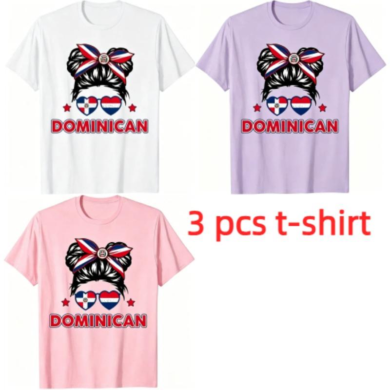 Funny Anime Dominican Girl Pattern Print Men's T-shirt Summer Men's and Women's Casual Fashion Tops Men's Short Sleeve T-shirt Oversize Clothing