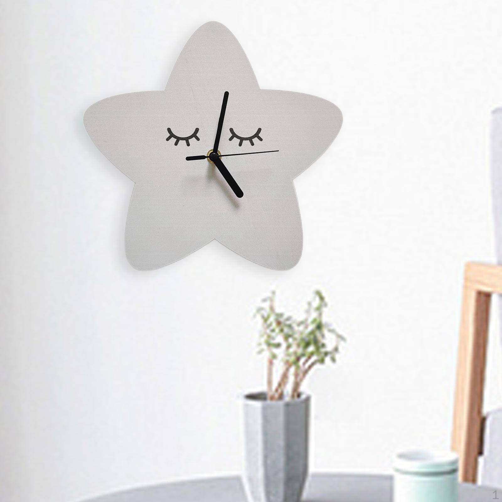 

Clock kids children room Decor Battery Operated Ornaments for Girls Gifts Classroom School Grey