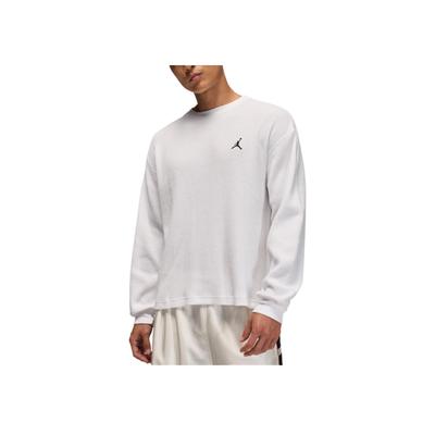 Flight Logo Round Neck Pullover Waffle Long Sleeve T-Shirt Men Tops IM6256100