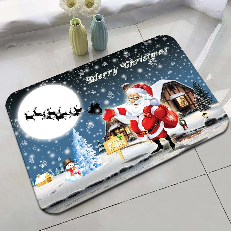 

Diatom mud floor mat Cartoon Christmas wind water absorption quick drying foot mat Dust removal non-slip door floor mat 40*60cm