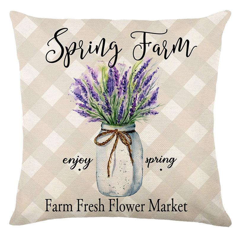 Spring Throw Pillow Cover Spring Festival Home Decor Cushion Office Cushion Sofa Cushion Cover