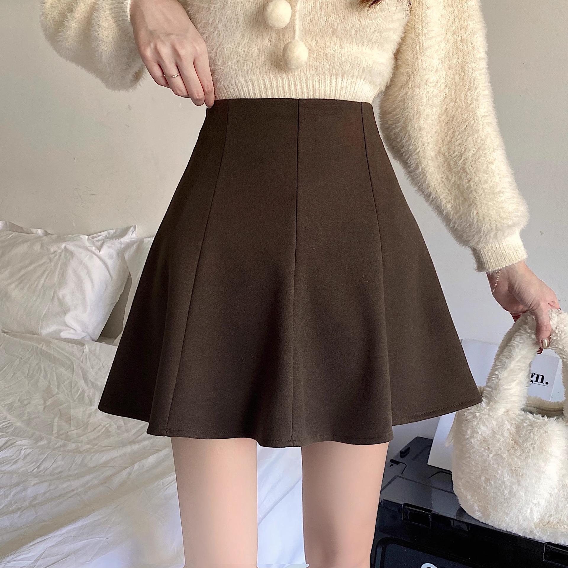 

Маленькая шерстяная плиссированная юбка миди с высокой талией, приталенного А-силуэта и защитой от просвечивания для женщин M