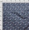 oneOone Cotton Flex Blue Fabric Damask Diy Clothing Quilting Fabric Print Fabric By Yard 40 Inch