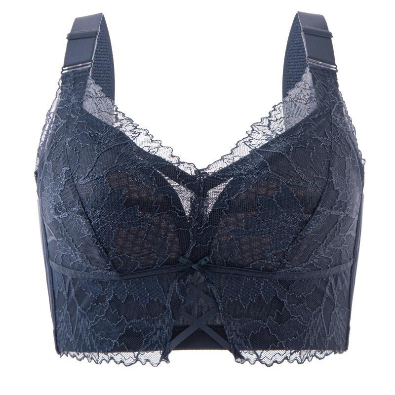 Plus Size Women Thin Full Coverage Bra For Big Bust Minimizer Gathering Anti Sagging