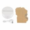 USB Battery Powered 3D Illusion Night Light Seven Color Changing Night Lamp Night Light  Home Decor