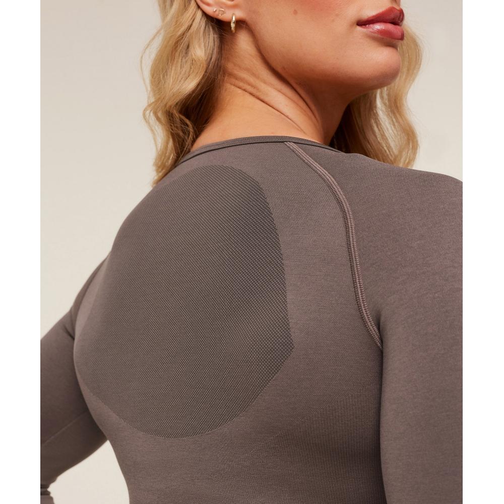 Gymshark Lift Seamless Jacket Cool Brown B6b5q Nbzg