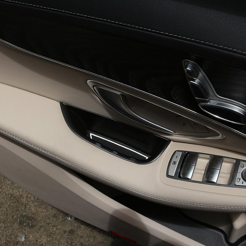 2pcs For Mercedes Benz C-Class W205 GLC Class X253 2015-2018 Car Door Handle Storage Box Tray Accessories For Left Hand Drive
