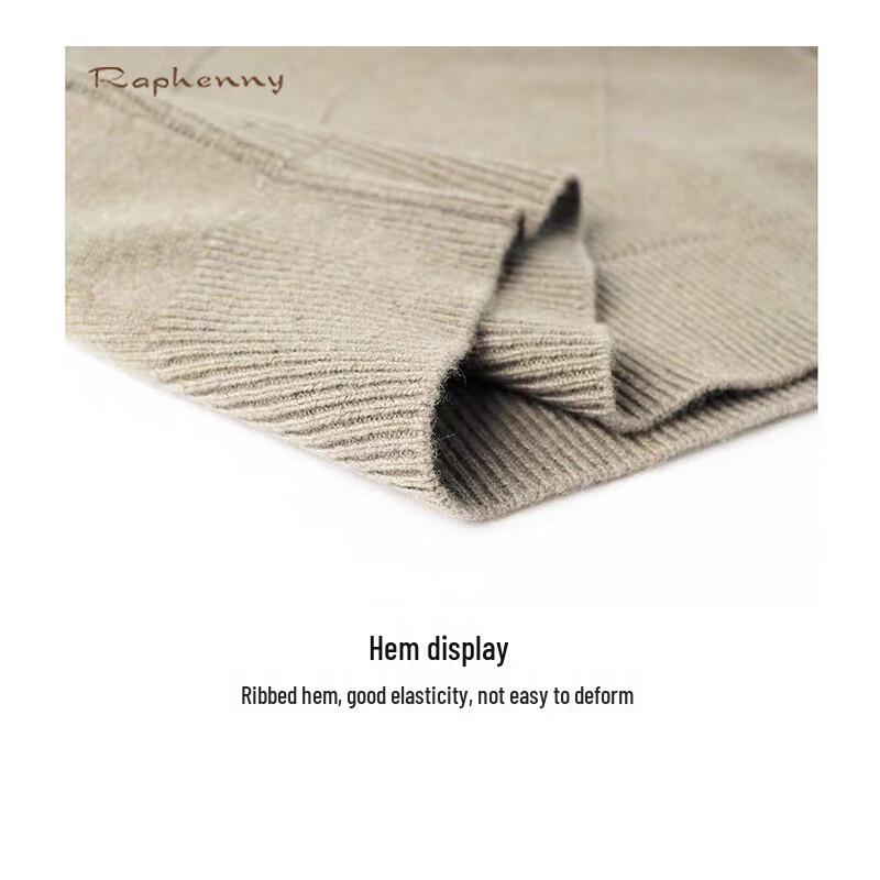 Raphenny Men's Round Neck 99% Wool Pullover Sweater