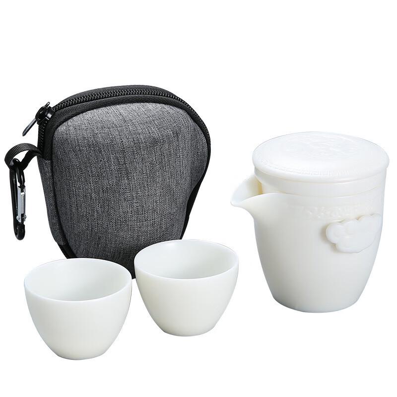 Nordic Mutton-Fat Jade White Ceramic Quick Brew Tea Set
