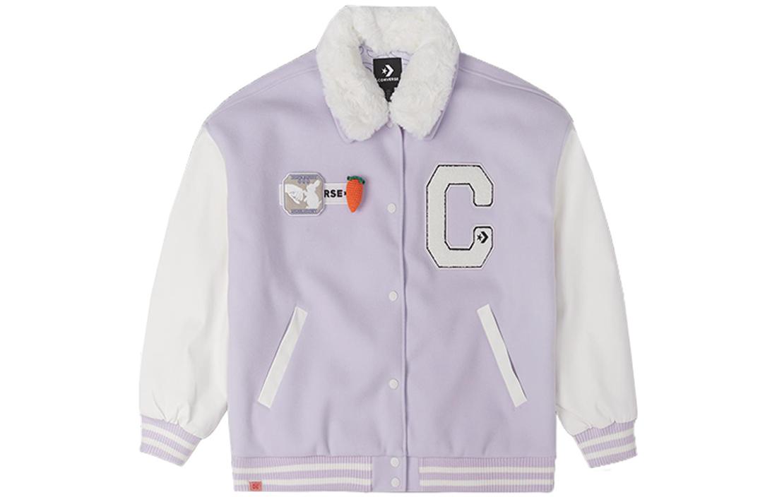 Converse CNY Parka Coats Women s Violet Lapel Thickened 10025507-A01 XS
