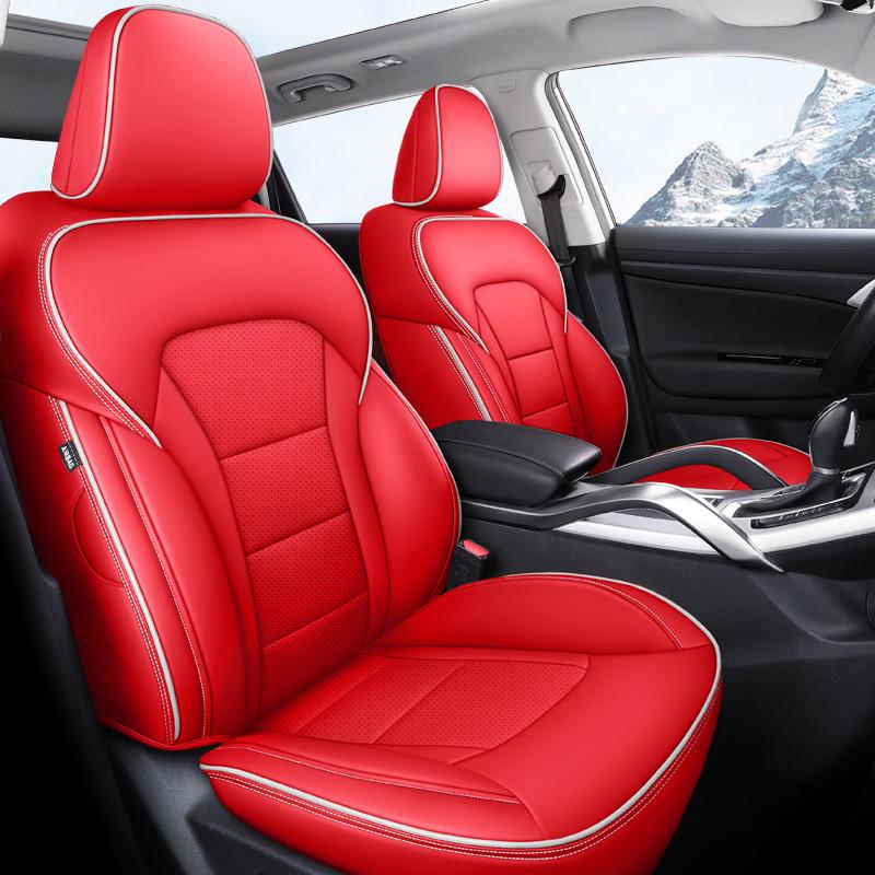 Full Surround Five-Seat Car Cover - Genuine Leather, All-Season Cushion for Any Model